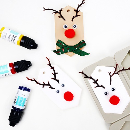 크리스마스 루돌프 타블렛 석고방향제 만들기 KIT 키트(약 25개 작업가능)+눈꽃오간디주머니 10장